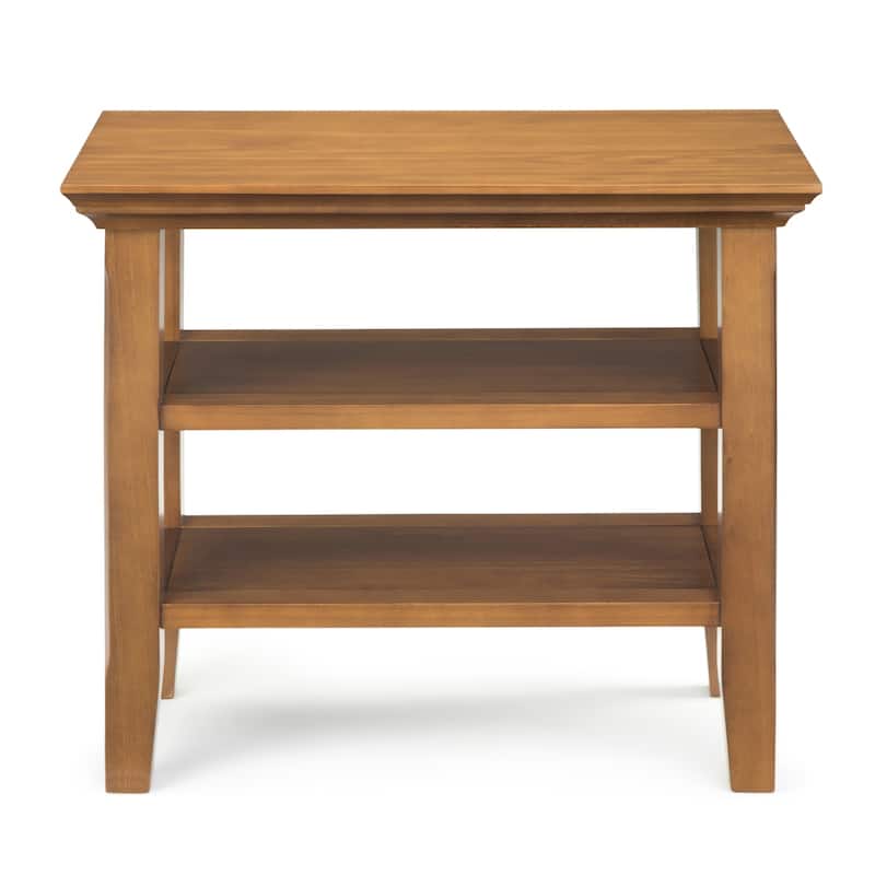 WYNDENHALL Normandy 14 inch Wide Solid Wood Transitional Narrow Side Table - 14 Inches wide