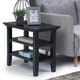 preview thumbnail 28 of 49, WYNDENHALL Normandy 14 inch Wide Solid Wood Transitional Narrow Side Table - 14 Inches wide Black