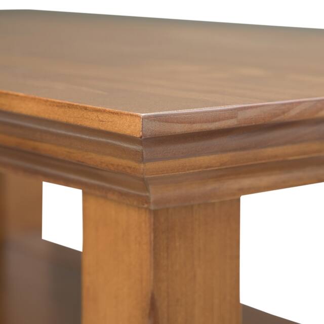WYNDENHALL Normandy SOLID WOOD 14 inch Wide Rectangle Transitional Narrow Side Table - 14 Inches wide