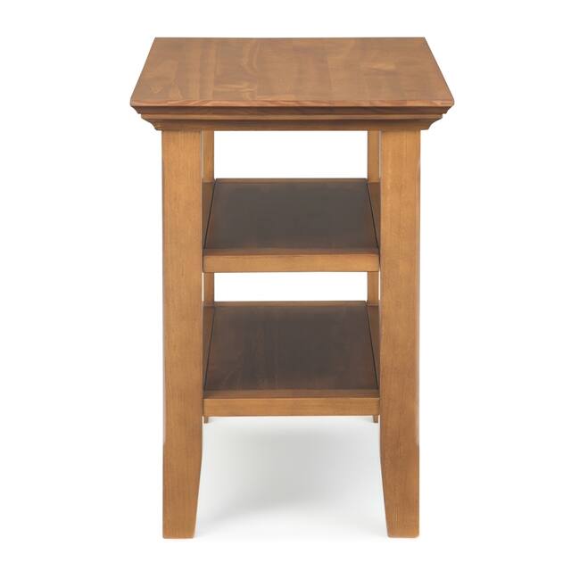 WYNDENHALL Normandy SOLID WOOD 14 inch Wide Rectangle Transitional Narrow Side Table - 14 Inches wide