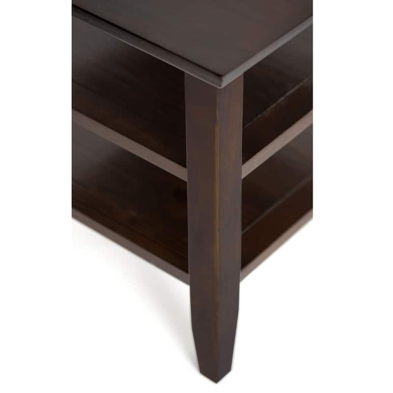 WYNDENHALL Normandy 14 inch Wide Solid Wood Transitional Narrow Side Table - 14 Inches wide