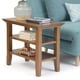 preview thumbnail 19 of 49, WYNDENHALL Normandy 14 inch Wide Solid Wood Transitional Narrow Side Table - 14 Inches wide Light Golden Brown