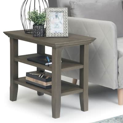 WYNDENHALL Normandy 14 inch Wide Solid Wood Transitional Narrow Side Table - 14 Inches wide