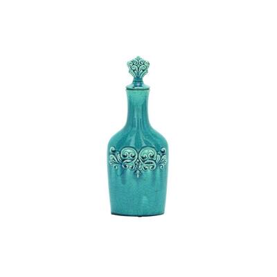 Blue Ceramic Decorative Accent Jar