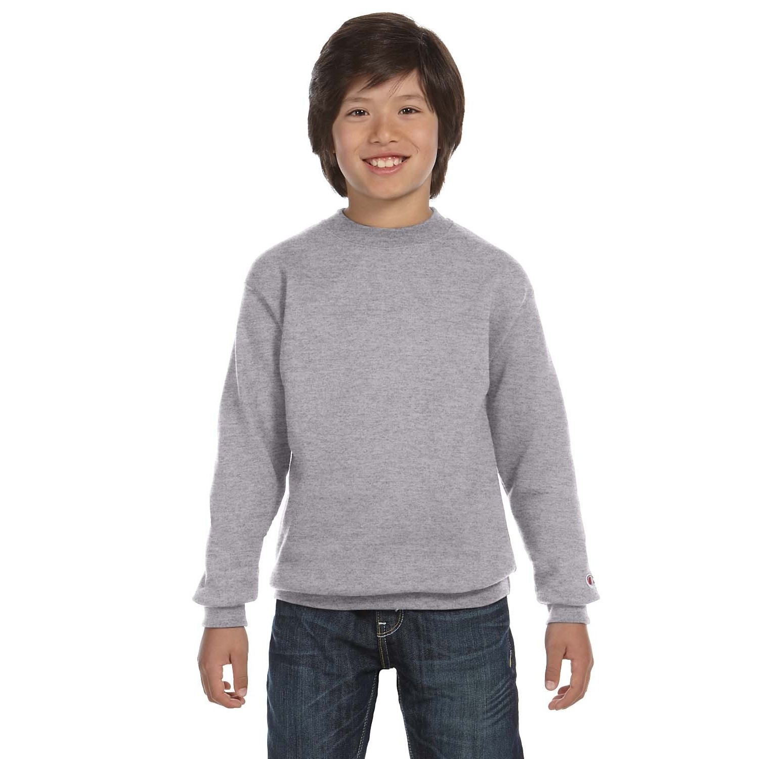 Champion Double Dry Action Fleece Crew/_Light Steel/_S