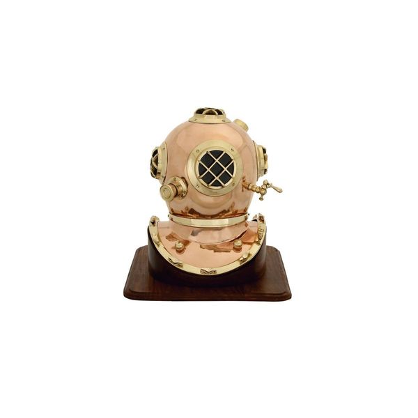 Metal and Wood Replica Diving Helmet