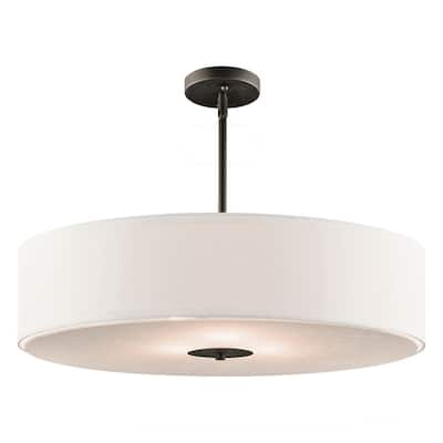 Kichler Lighting Transitional 3-light Olde Bronze Pendant/Semi-Flush Mount