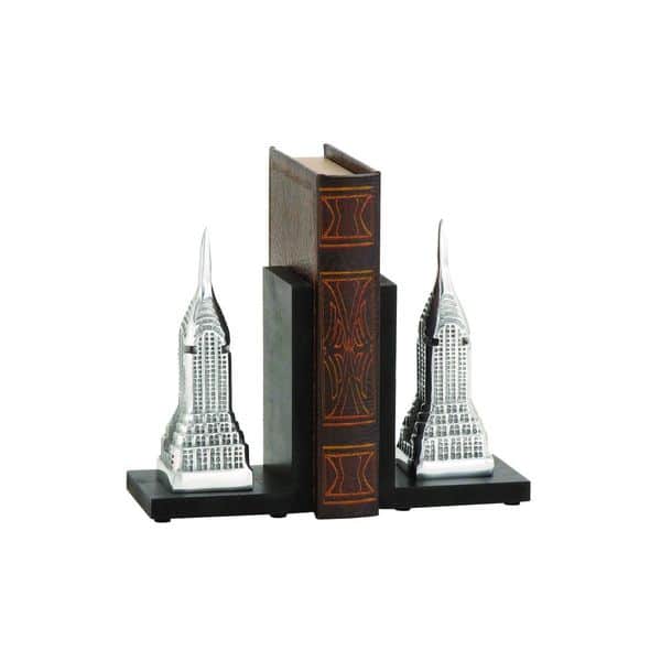 Carbon Loft Hazen Aluminum Crysler Building Bookends Bed Bath