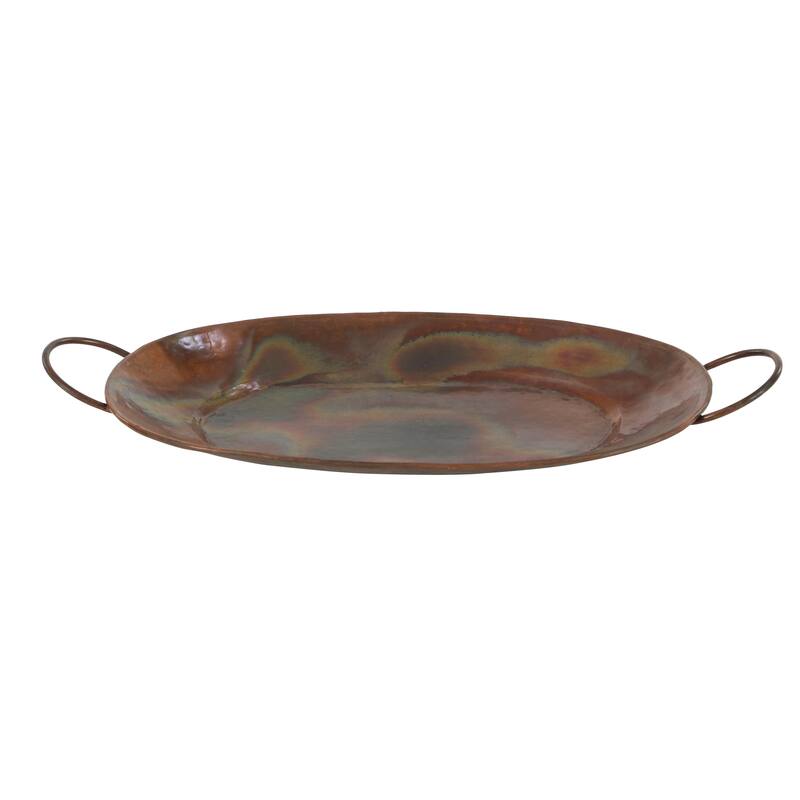 Copper Metal Living Room Decor Tray (Set of 3) - 13 x 27 x 3