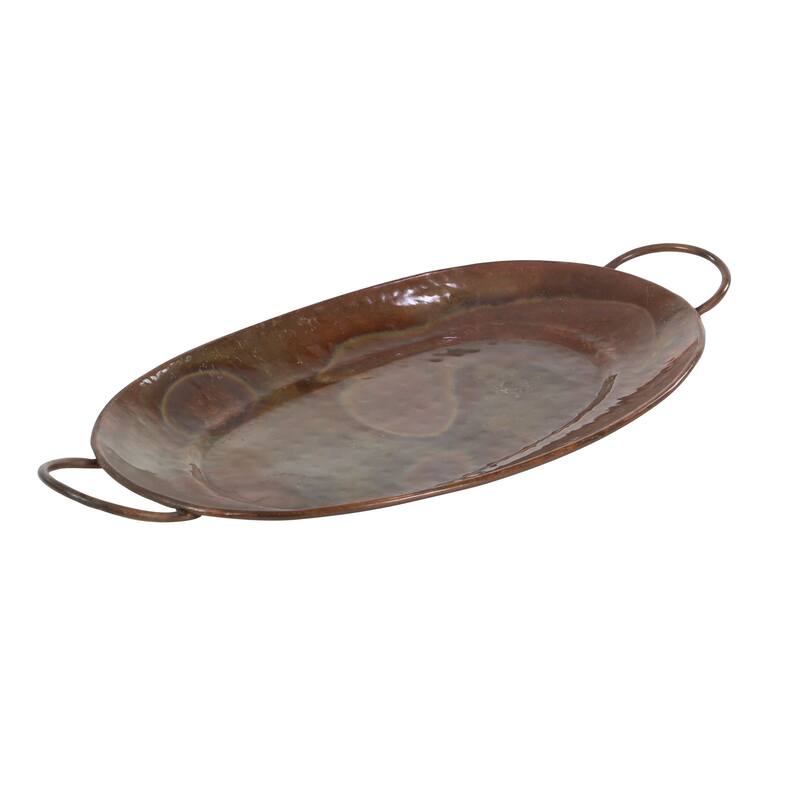 Copper Metal Living Room Decor Tray (Set of 3) - 13 x 27 x 3