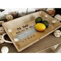 'Coastline' 2-piece Wood Tray Set