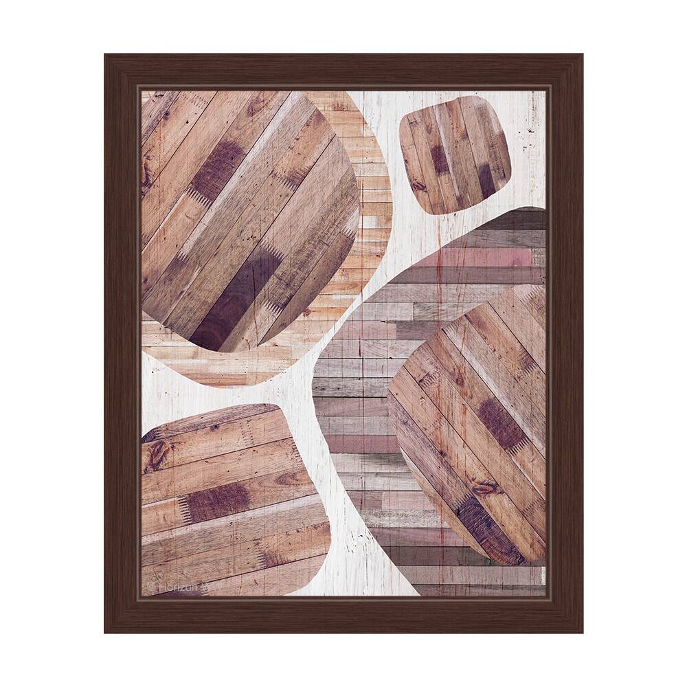 'Wood Overlay' Framed Graphic Wall Art