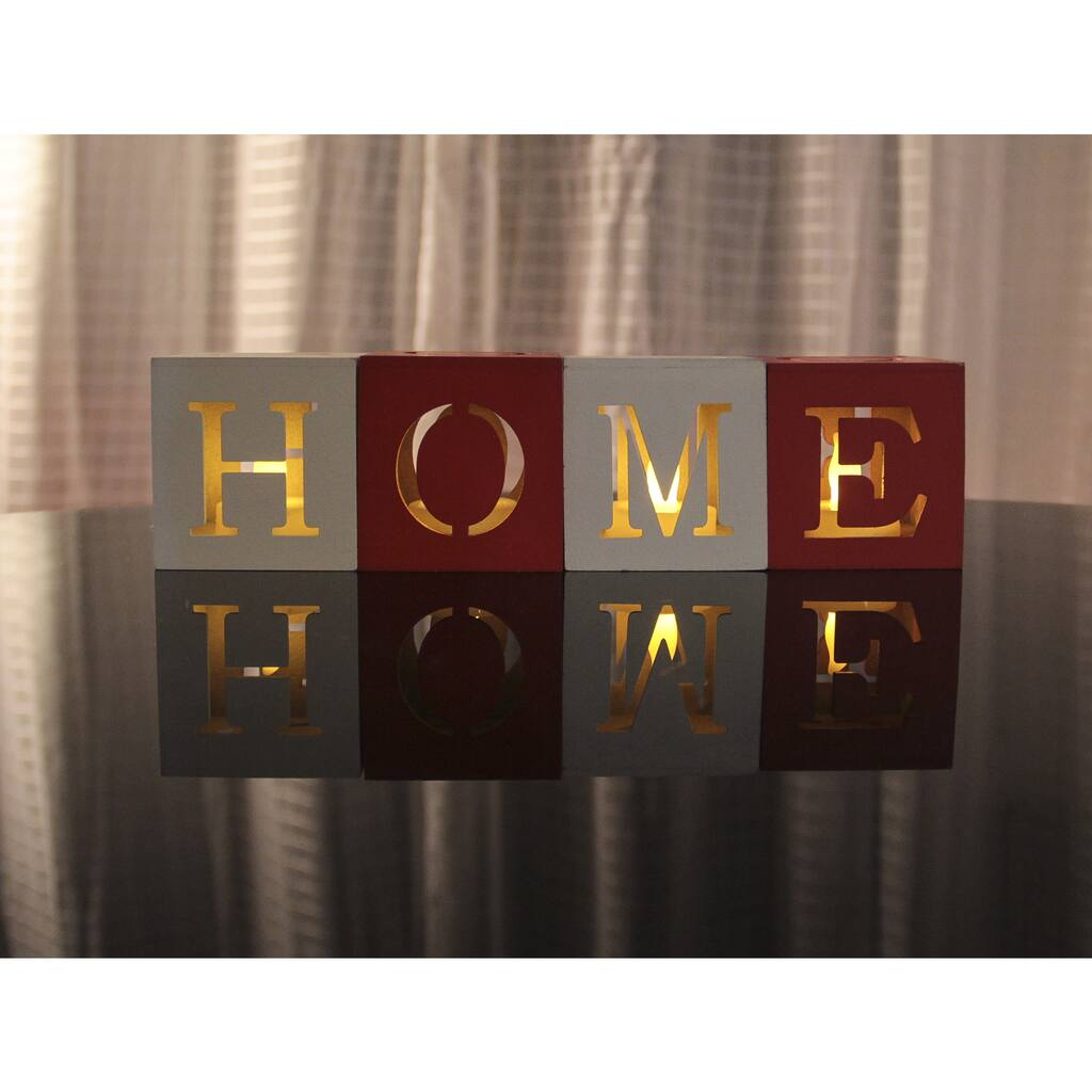 Modern Design "Home" or "Love" Flamess LED Candle Set