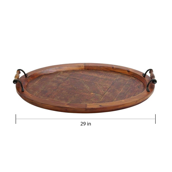 wood and iron tray