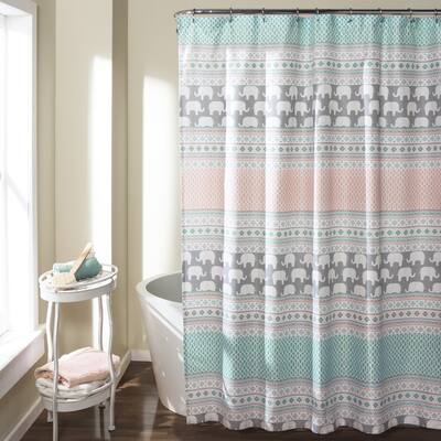 Taylor & Olive Harriman Elephant Stripe Shower Curtain