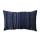 preview thumbnail 1 of 1, Pillow Perfect Tribal Stitches Navy-white Rectangular Throw Pillow