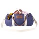 Personalized Navy Canvas & Leather Duffle Bag - Thumbnail 1