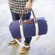 Personalized Navy Canvas & Leather Duffle Bag - Thumbnail 0