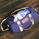 Personalized Navy Canvas & Leather Duffle Bag - Thumbnail 7