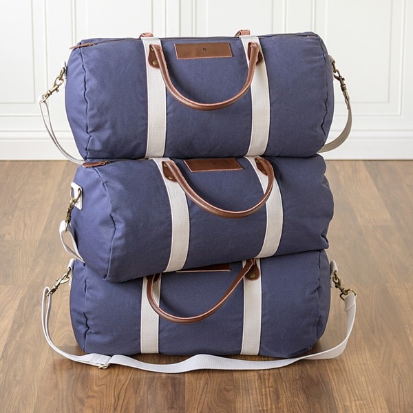 canvas leather duffle bag