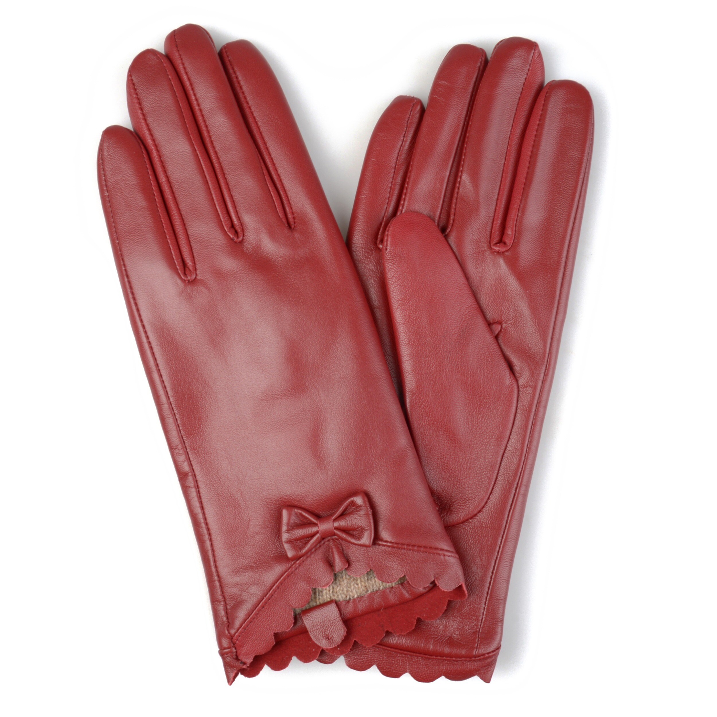 wool lined leather gloves women's