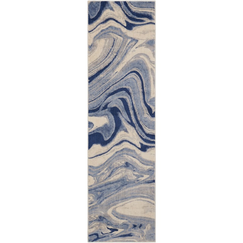 Nourison Somerset Abstract Geometric Area Rug - 2' x 5' 9" - Blue - Runner/Rectangle