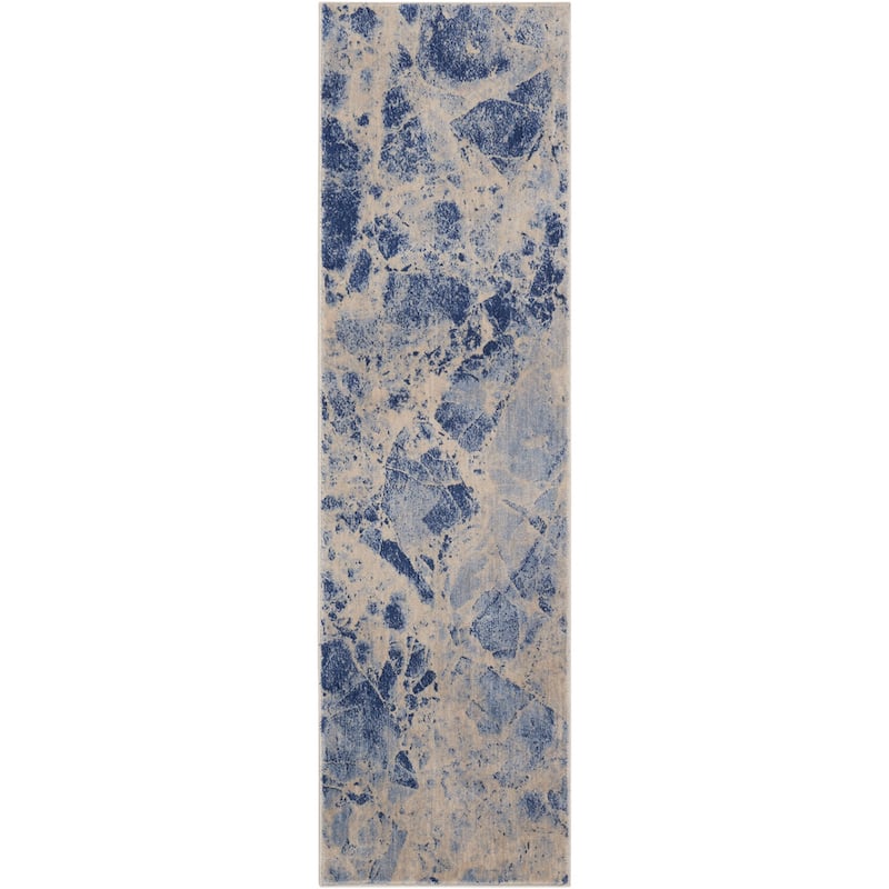 Nourison Somerset Area Rug - 2' x 5'9" Runner - Blue - Runner/Rectangle