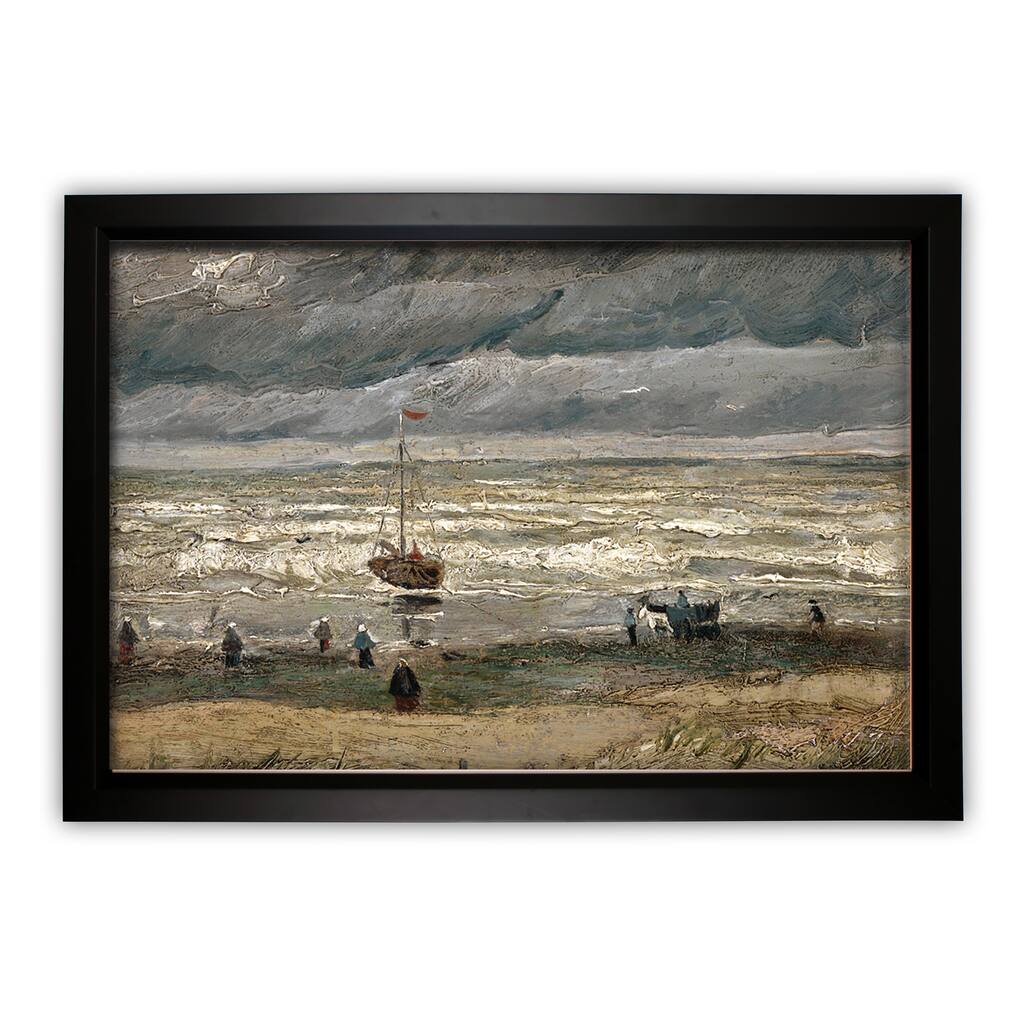 Vincent Van Gogh 'View of Sea at Scheveningen' Framed Print on Canvas