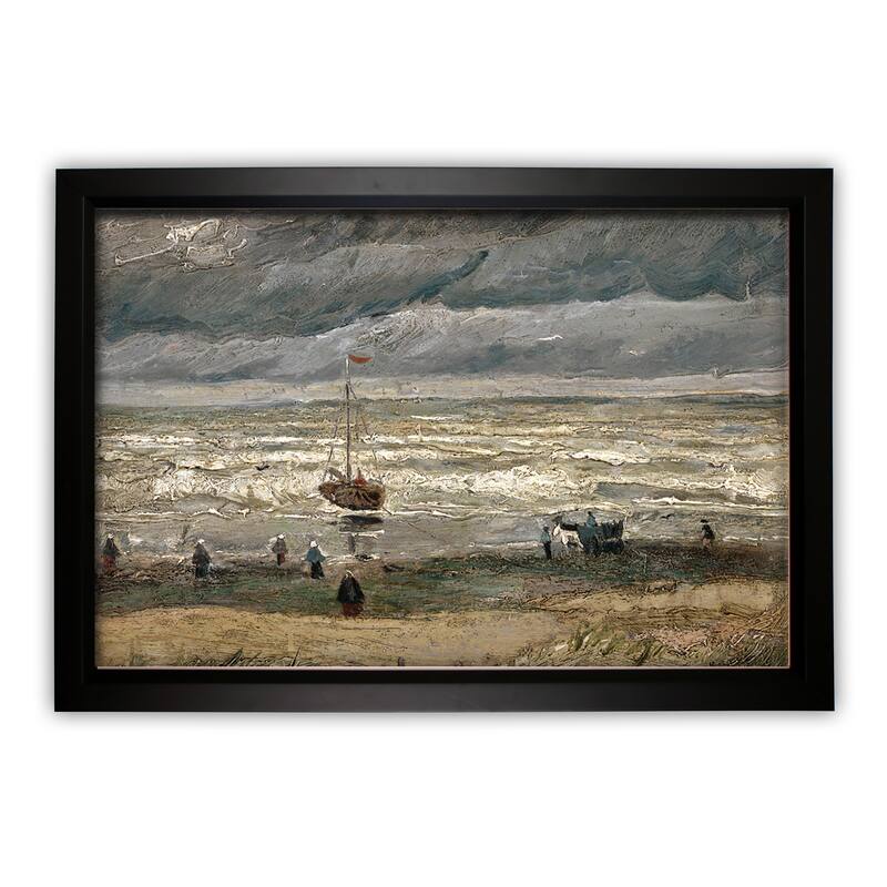 Vincent Van Gogh 'View of Sea at Scheveningen' Framed Print on Canvas
