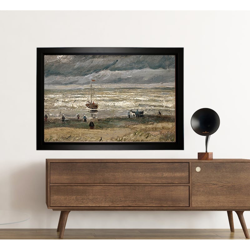 Vincent Van Gogh 'View of Sea at Scheveningen' Framed Print on Canvas