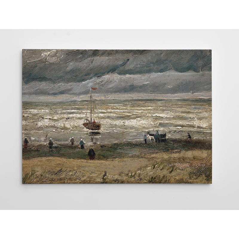 'View of Sea at Scheveningen' by Vincent Van Gogh Painting Print on Canvas