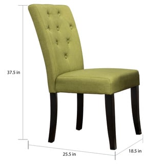 Christopher Knight Home Nyomi Fabric Dining Chair (Set of 2) by  (Apple Green)