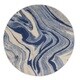 preview thumbnail 4 of 16, Nourison Somerset Abstract Geometric Area Rug 5'6" Round - Blue - Runner/Round