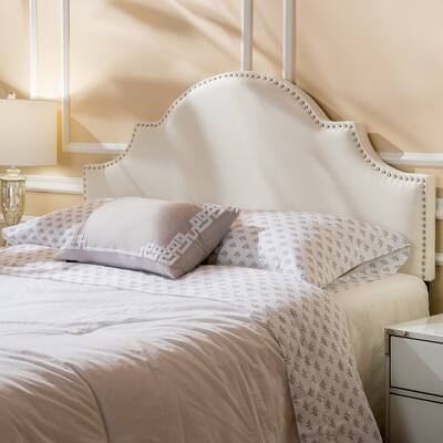 Bianca Adjustable Full/Queen Studded Fabric Headboard by Christopher Knight Home