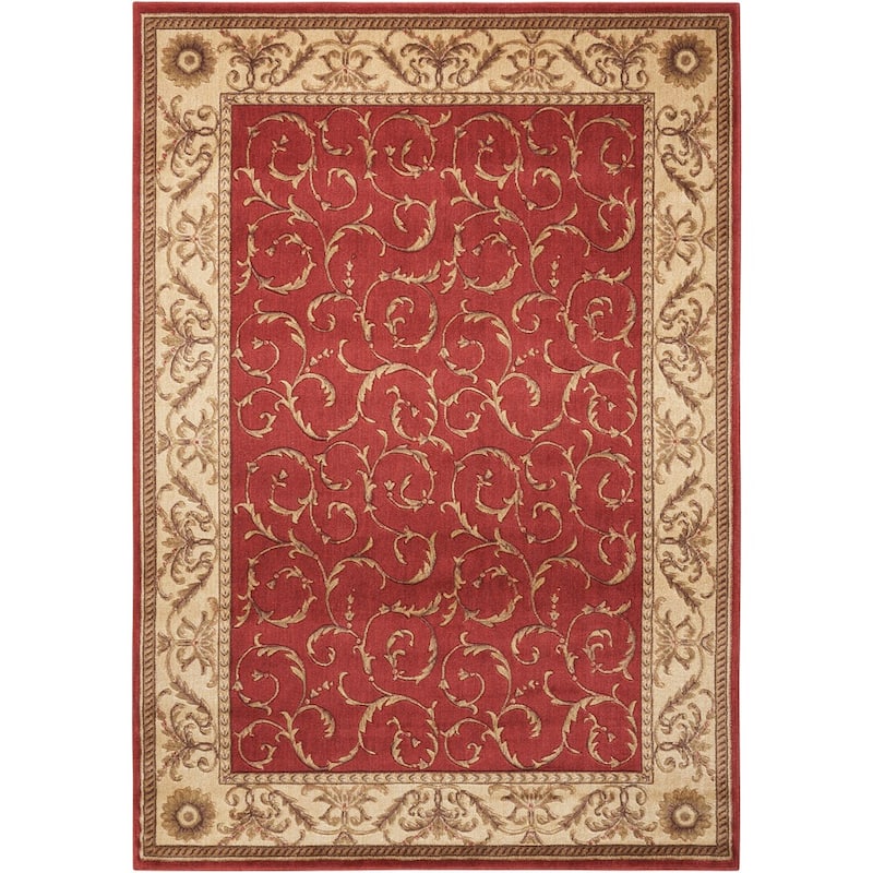 Nourison Somerset Trellis Border Area Rug - 2' x 5'9" Runner - Red - Runner/Rectangle