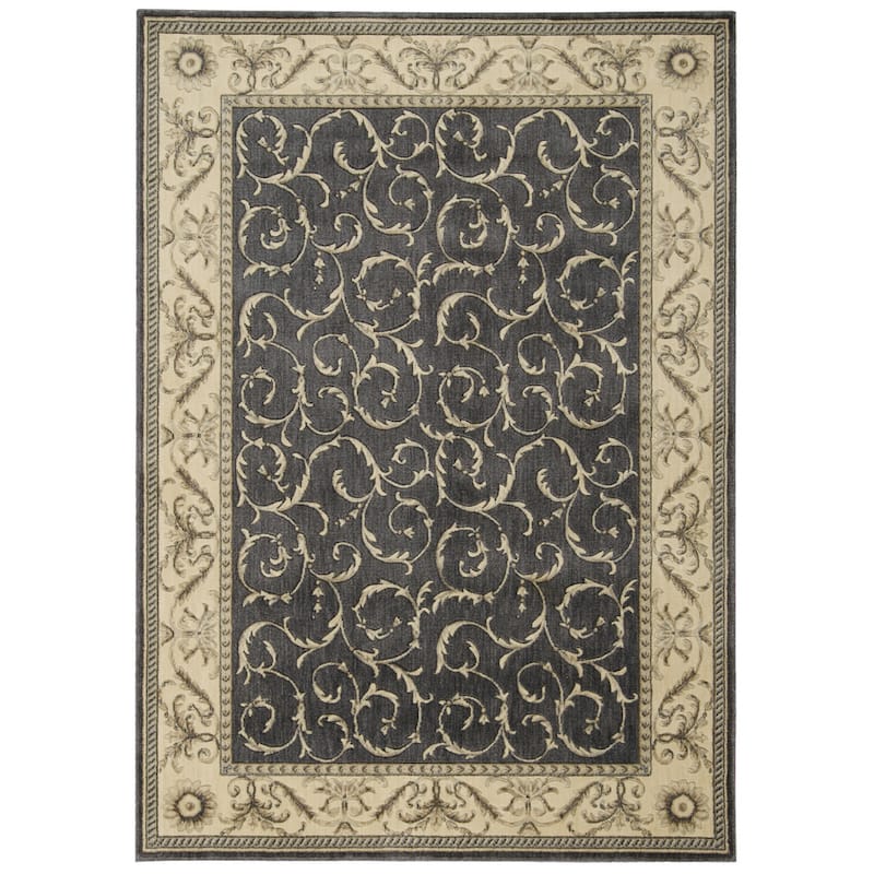 Nourison Somerset Trellis Border Area Rug - 7'9" x 10'10" - Black - Runner/Rectangle
