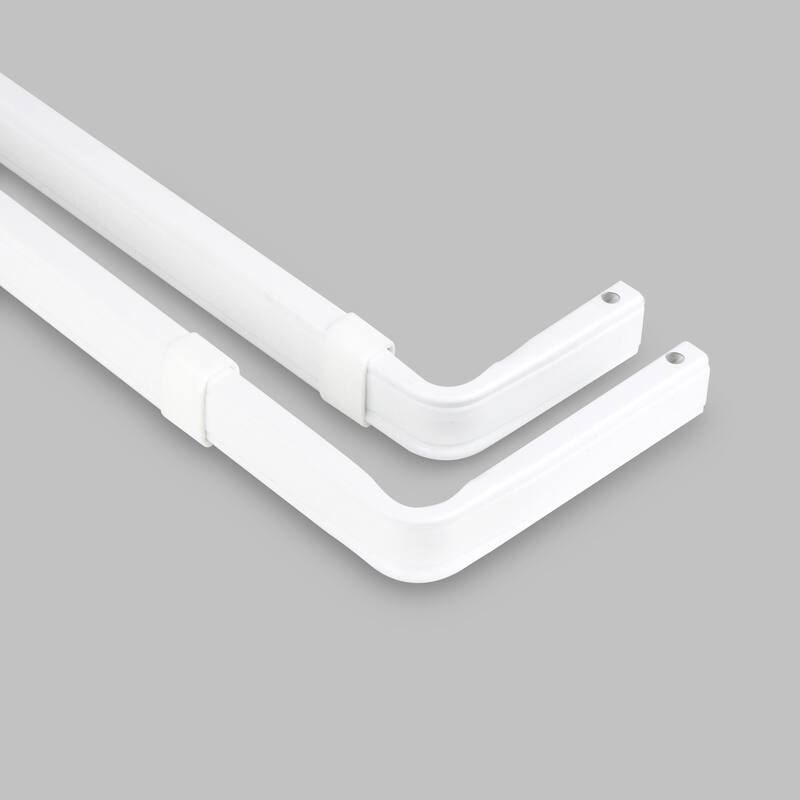 InStyleDesign Adjustable Lockseam Double Curtain Rod - 28-48 Inch