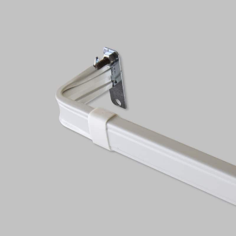 InStyleDesign Adjustable Lockseam Curtain Rod with 2 inch Clearance - 18-28 inch