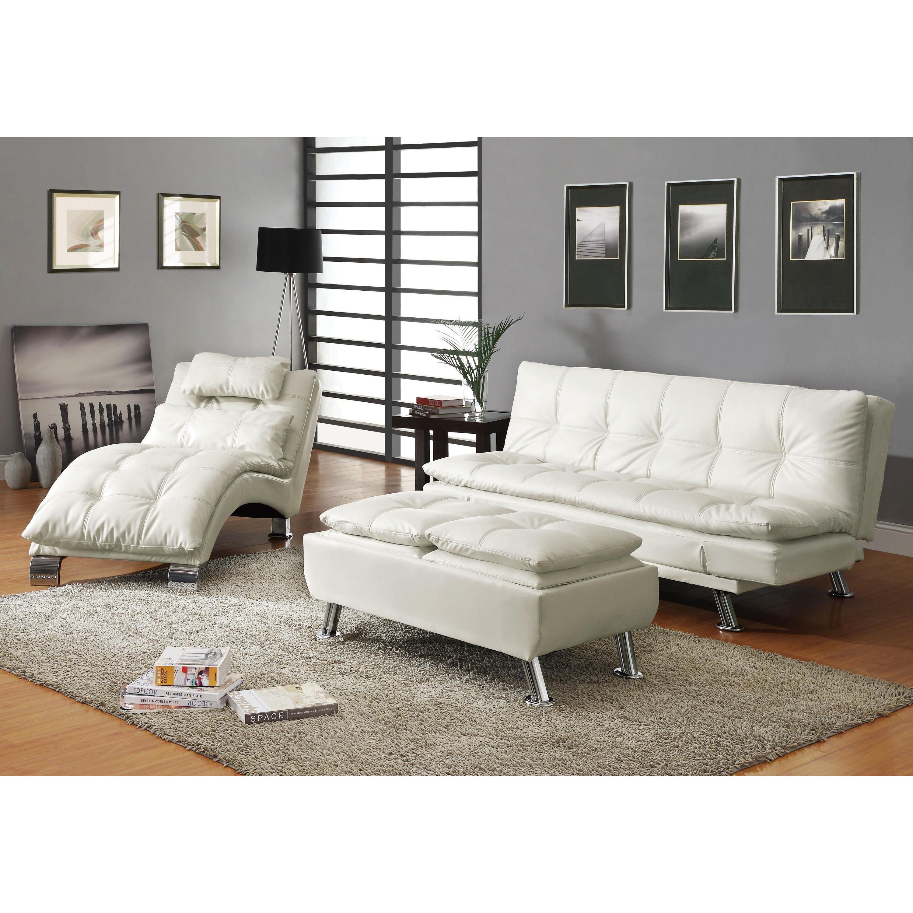Shop Coaster Company Modern Faux Leather Chaise Overstock 12185781