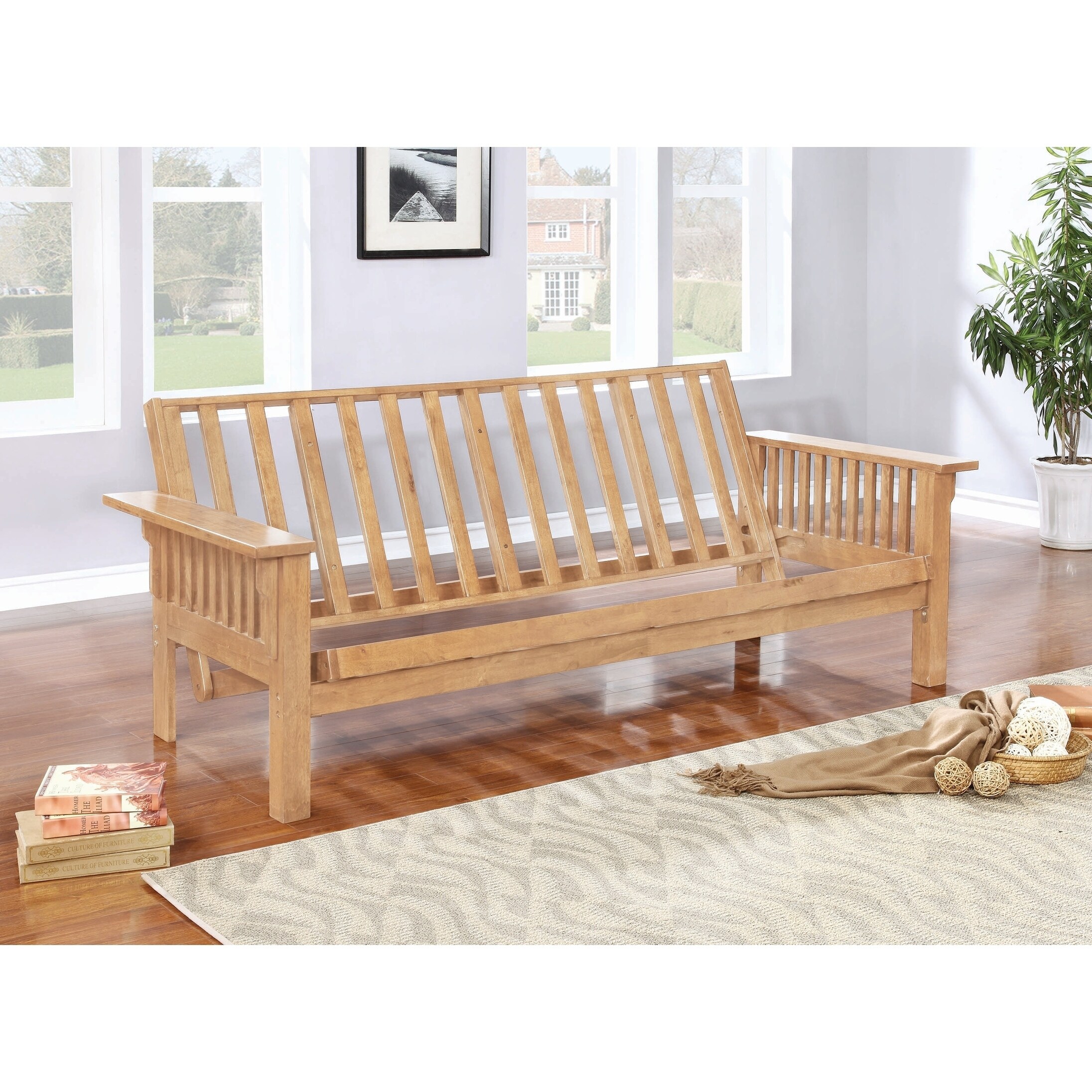 oak mission style futon