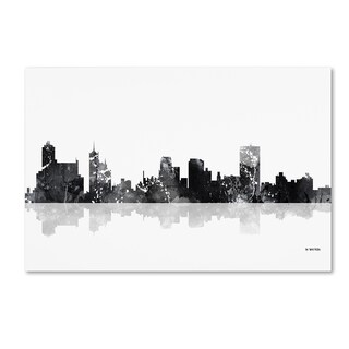 iCanvas Memphis Panoramic Skyline Cityscape (Black & White) Canvas Print Wall Art - Free ...