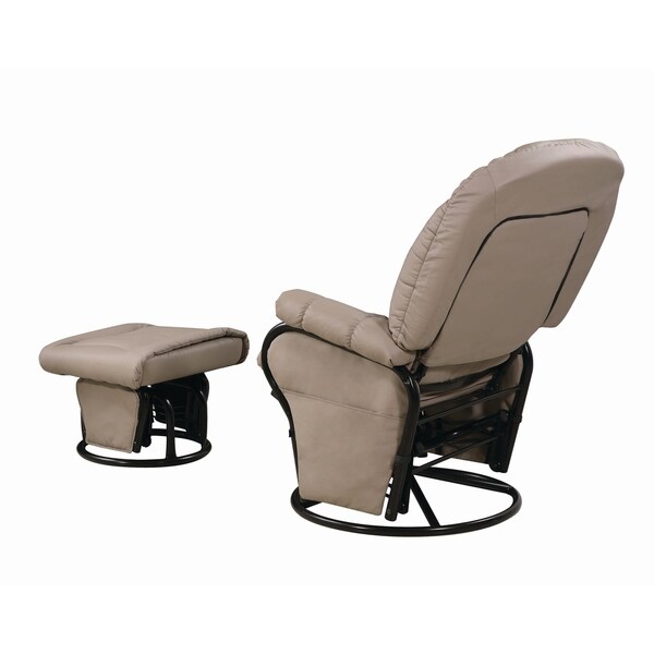 leather glider with ottoman