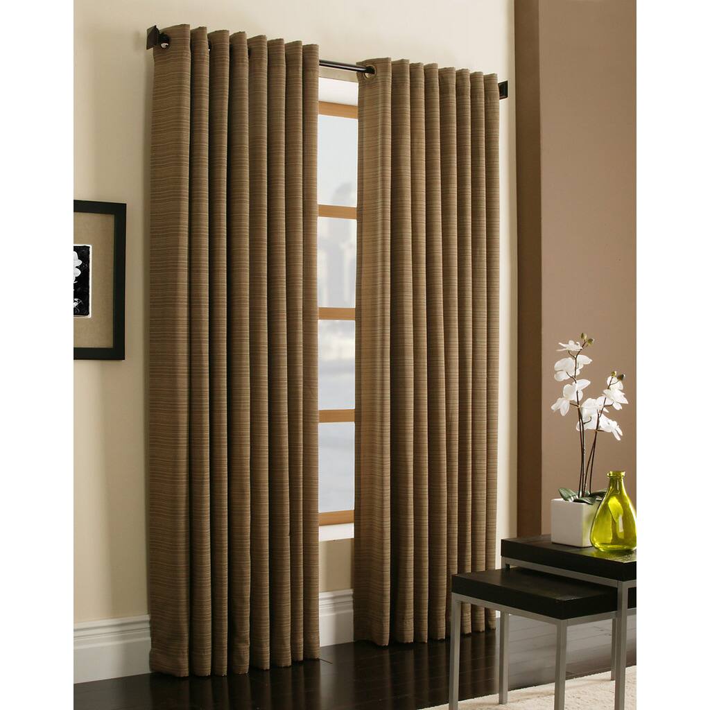 Miller Curtains Darien Brown 84-inch Grommet Curtain Panel