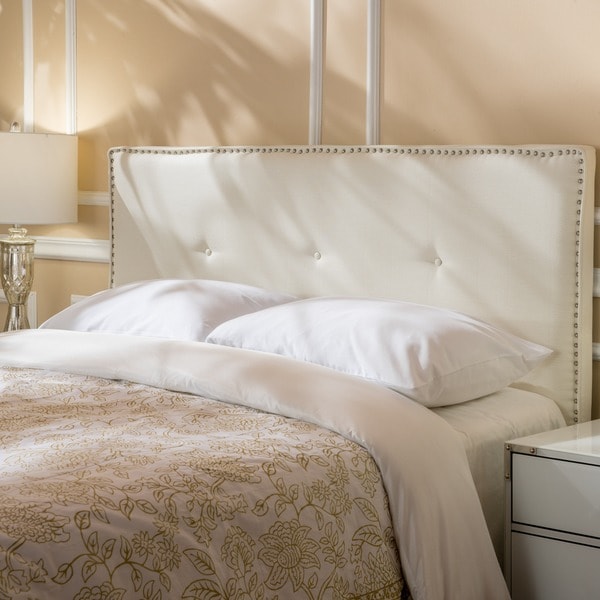 Mattea Adjustable Full/ Queen Studded Fabric Headboard by Christopher Knight Home