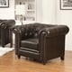 Shop Coaster Company Bonded Leather Button Tufted Arm Chair - 45