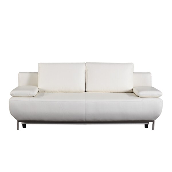 Bellini Modern Living Cino White Leather Sofa Bed Free Bellini Modern Living Cino White Leather Sofa Bed