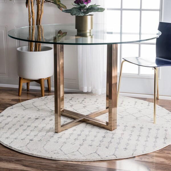 The Curated Nomad Ashbury Grey Moroccan Rug (5' Round)