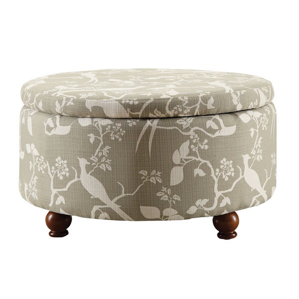 Coaster Company Floral Round Storage Ottoman