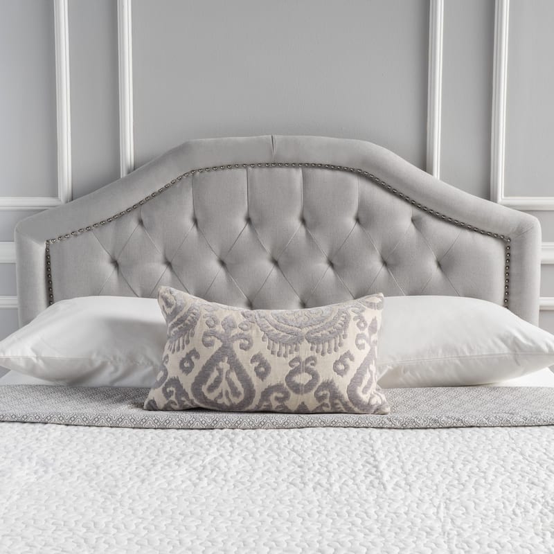 Killian Full/Queen Upholstered Headboard by Christopher Knight Home - Light Grey