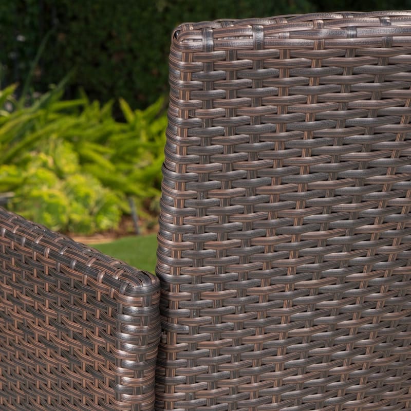 Anaya Outdoor Wicker Barstool (Set of 2) by Christopher Knight Home - N/A